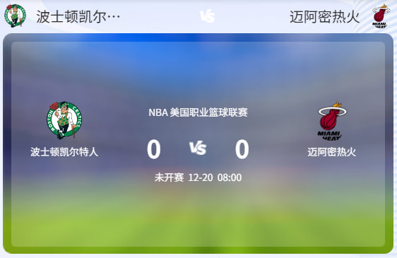 凯尔特人客场对阵热火，东部强队碰面看点十足！